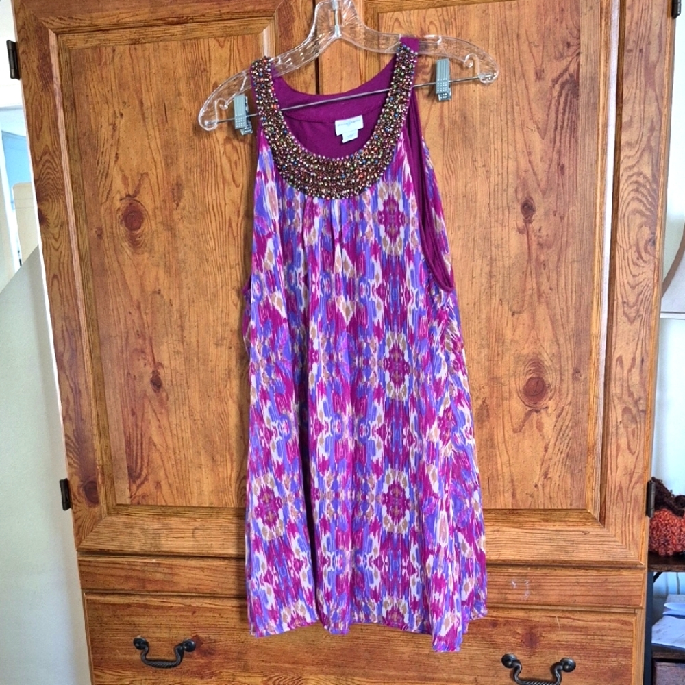 Vintage Jaclyn Smith Beaded Top XL Resortwear